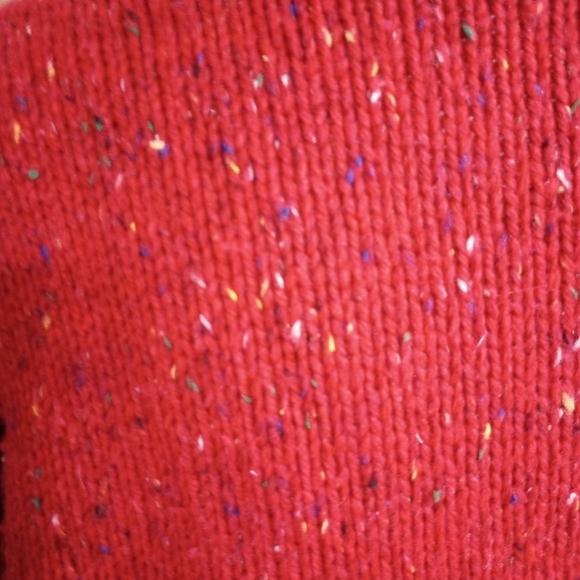 Vintage Red Button Front Cardigan with Pockets Wool Blend by Amanda Scott 1X - Picture 9 of 11